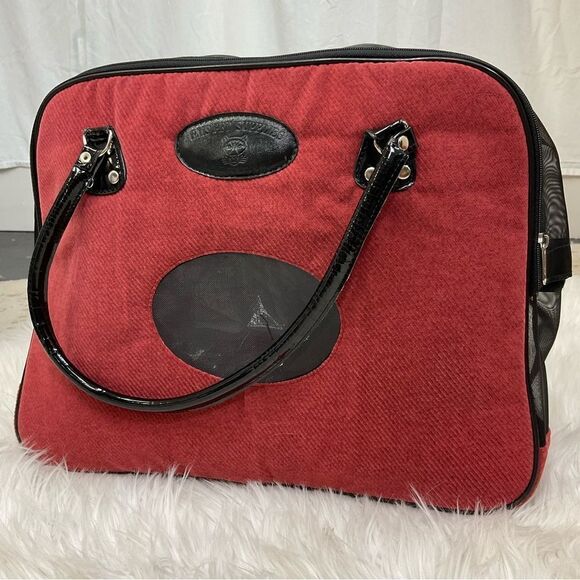 New!!! GMS PET SUPPLIES red / burgundy corduroy dog/ cat bag carrier - Picture 15 of 15